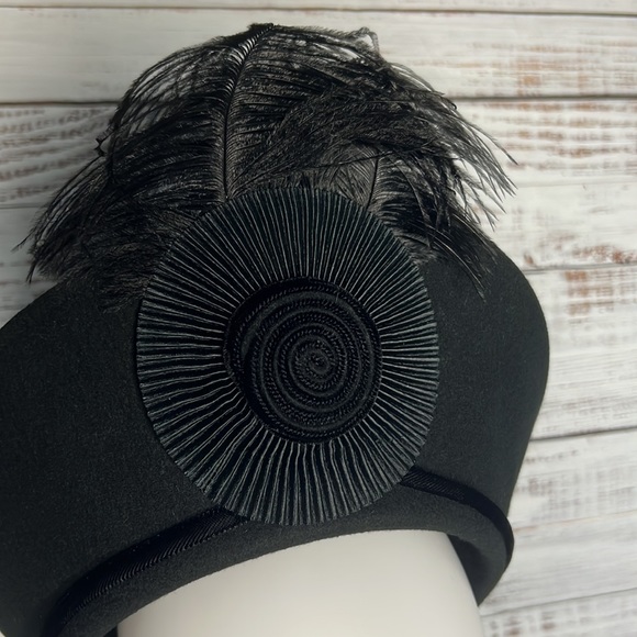 Ostrich Feather Wool Hat - Picture 11 of 15
